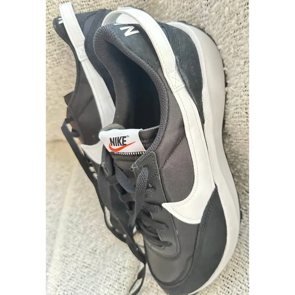 NEW Nike Waffle Debut Casual Sneakers Black White DH9522 001 Mens Sizes 9.5